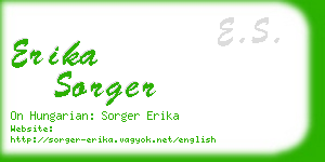 erika sorger business card